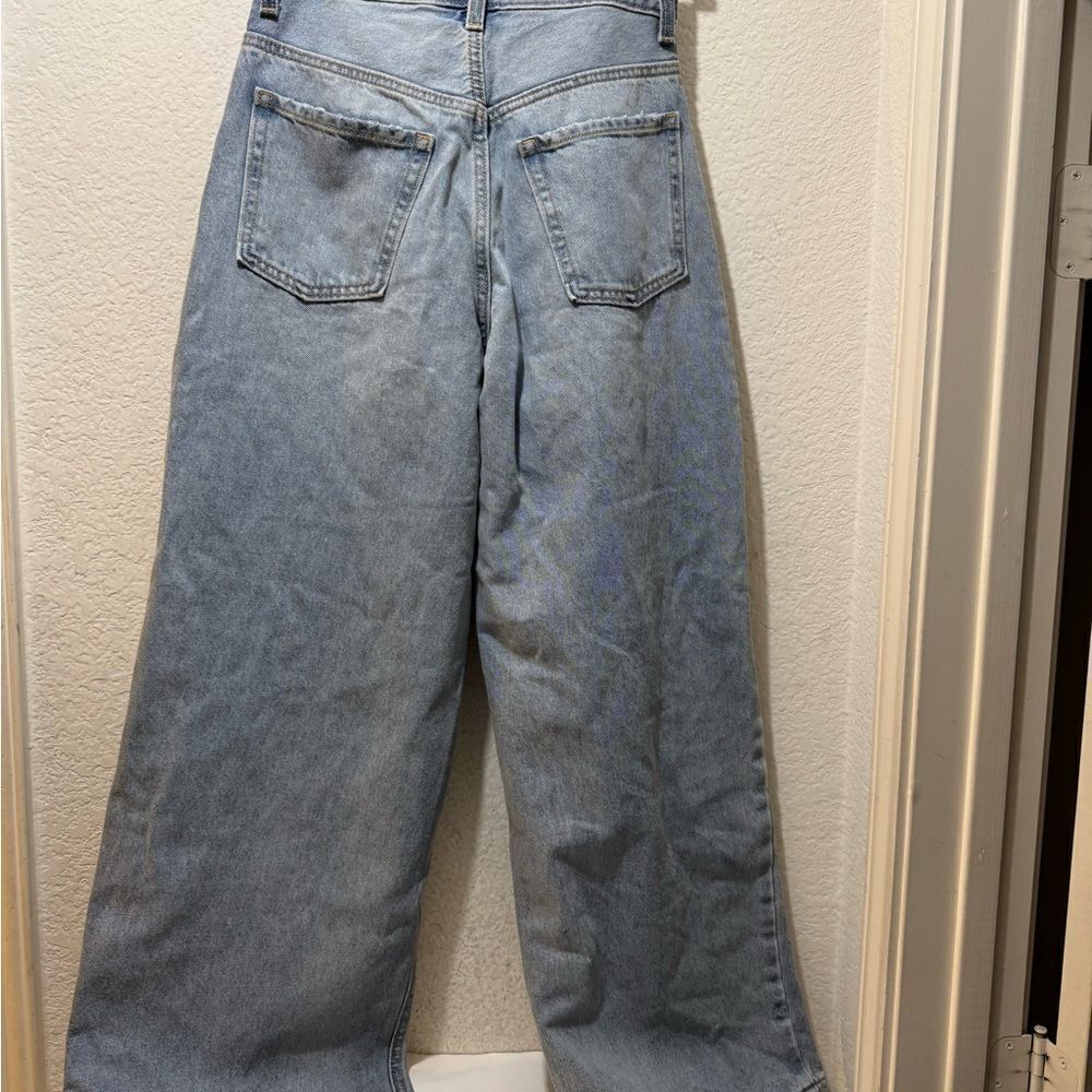 Old Navy Baggy Wide-Leg Non Stretch Jean Women 4 Tall Extra High Rise - Picture 6 of 7